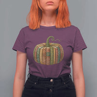 Book Pumpkin Autumn Fall Librarians Bookworm Teacher T Shirt For Women - Wonder Print Shop