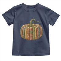 Book Pumpkin Autumn Fall Librarians Bookworm Teacher Toddler T Shirt - Wonder Print Shop