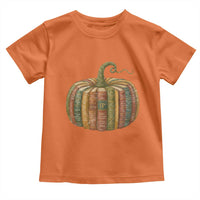 Book Pumpkin Autumn Fall Librarians Bookworm Teacher Toddler T Shirt - Wonder Print Shop