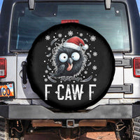 Funny F Caw F Christmas Crow Spare Tire Cover Santa Raven Xmas Holiday - Wonder Print Shop