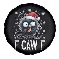 Funny F Caw F Christmas Crow Spare Tire Cover Santa Raven Xmas Holiday - Wonder Print Shop
