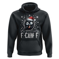 Funny F Caw F Christmas Crow Hoodie Santa Raven Xmas Holiday - Wonder Print Shop