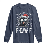 Funny F Caw F Christmas Crow Long Sleeve Shirt Santa Raven Xmas Holiday - Wonder Print Shop