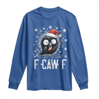 Funny F Caw F Christmas Crow Long Sleeve Shirt Santa Raven Xmas Holiday - Wonder Print Shop