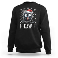 Funny F Caw F Christmas Crow Sweatshirt Santa Raven Xmas Holiday - Wonder Print Shop