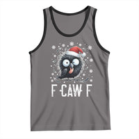 Funny F Caw F Christmas Crow Tank Top Santa Raven Xmas Holiday - Wonder Print Shop