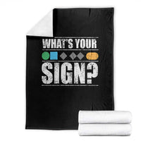 Funny Ski Snowboard Whats Your Sign Throw Blanket - Wonder Print Shop