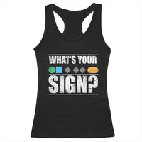 Funny Ski Snowboard Whats Your Sign Racerback Tank Top - Wonder Print Shop