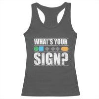 Funny Ski Snowboard Whats Your Sign Racerback Tank Top - Wonder Print Shop