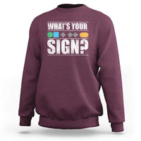 Funny Ski Snowboard Whats Your Sign Sweatshirt - Wonder Print Shop