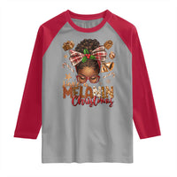 Have A Melanin Christmas African American Girl Xmas Raglan Shirt - Wonder Print Shop