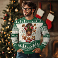 Have A Melanin Christmas African American Girl Xmas Ugly Christmas Sweater - Wonder Print Shop