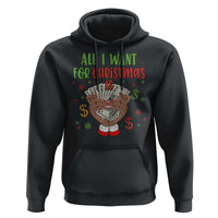 Funny All I Want For Christmas Is Money Hoodie Xmas Melanin Black African American Hands