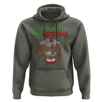 Funny All I Want For Christmas Is Money Hoodie Xmas Melanin Black African American Hands