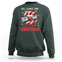Funny All I Want For Christmas Is Money Sweatshirt Candy Cane Lips - Wonder Print Shop