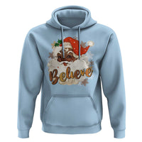 Funny Retro Black Santa Christmas Hoodie Believe African American Xmas