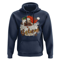 Funny Retro Black Santa Christmas Hoodie Believe African American Xmas