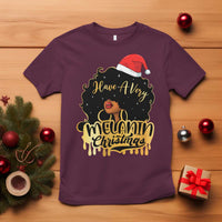 Have A Melanin Christmas African American Santa Girl Xmas T Shirt - Wonder Print Shop