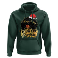 Have A Melanin Christmas African American Santa Girl Xmas Hoodie