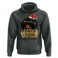 Have A Melanin Christmas African American Santa Girl Xmas Hoodie