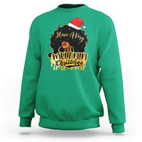 Have A Melanin Christmas African American Santa Girl Xmas Sweatshirt - Wonder Print Shop