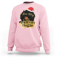 Have A Melanin Christmas African American Santa Girl Xmas Sweatshirt - Wonder Print Shop