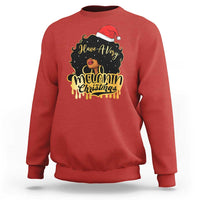 Have A Melanin Christmas African American Santa Girl Xmas Sweatshirt - Wonder Print Shop