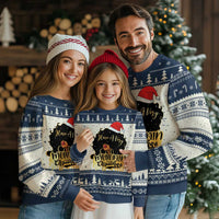 Have A Melanin Christmas African American Santa Girl Xmas Ugly Christmas Sweater - Wonder Print Shop