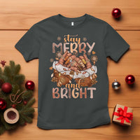 Funny African American Christmas T Shirt Stay Merry And Bright Black Melanin Girl - Wonder Print Shop