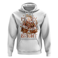 Funny African American Christmas Hoodie Stay Merry And Bright Black Melanin Girl