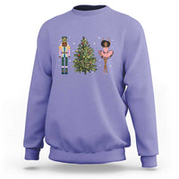 Funny Black Ballerina Nutcracker African American Christmas Sweatshirt - Wonder Print Shop