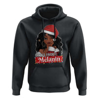 African American Christmas Hoodie Santa's Favorite Melanin Santa Girl