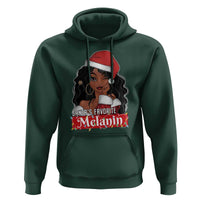 African American Christmas Hoodie Santa's Favorite Melanin Santa Girl