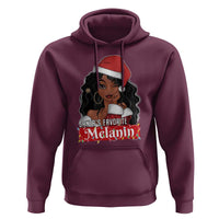 African American Christmas Hoodie Santa's Favorite Melanin Santa Girl