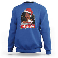 African American Christmas Sweatshirt Santa's Favorite Melanin Santa Girl - Wonder Print Shop