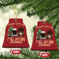 Funny African American Xmas Christmas Ornament Hangin With My Melanin Gnomies Afro Gnomes - Wonder Print Shop