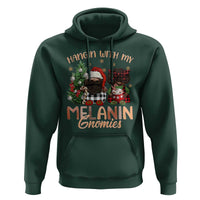 Funny African American Christmas Hoodie Hangin With My Melanin Gnomies Afro Gnomes