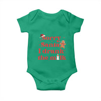 Funny First Christmas Baby Onesie Sorry Santa I Drank The Milk Gingerbread