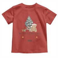 Personalized First Christmas Toddler T Shirt Custom Name Toys Xmas Tree