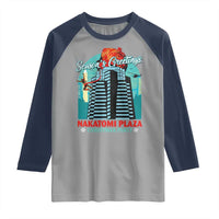 Christmas Nakatomi Plaza Raglan Shirt Season's Greeting Christmas Party Hans Gruber - Wonder Print Shop