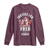 Justice For Fred And Peanut Long Sleeve Shirt Racoon Squirrel
