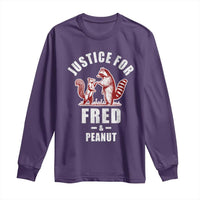 Justice For Fred And Peanut Long Sleeve Shirt Racoon Squirrel