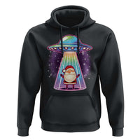 Funny Christmas Santa Alien Neon UFO Hoodie