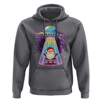 Funny Christmas Santa Alien Neon UFO Hoodie