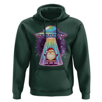 Funny Christmas Santa Alien Neon UFO Hoodie