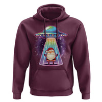 Funny Christmas Santa Alien Neon UFO Hoodie