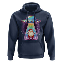 Funny Christmas Santa Alien Neon UFO Hoodie