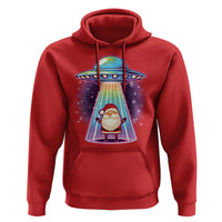 Funny Christmas Santa Alien Neon UFO Hoodie