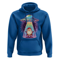 Funny Christmas Santa Alien Neon UFO Hoodie