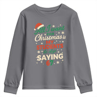 Funny All I Want For Christmas Is My Students To Stop Saying 67 Youth Sweatshirt Teacher Christmas 67 Meme - Wonder Print Shop